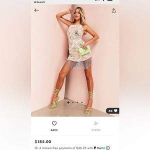 ASOS luxe sequin dress size 4